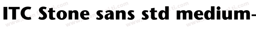 ITC Stone sans std medium字体转换